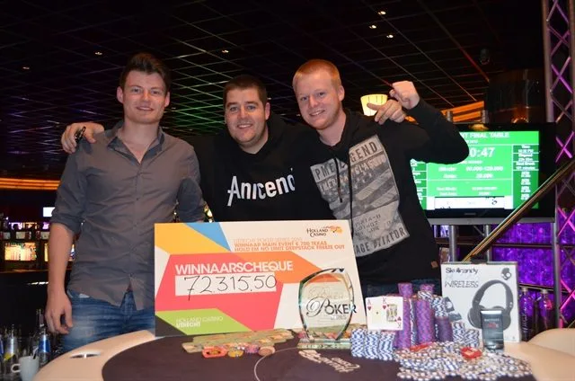 De winnaar met rail | 2015/01 - Utrecht Poker Series - 700 eu Main Event 